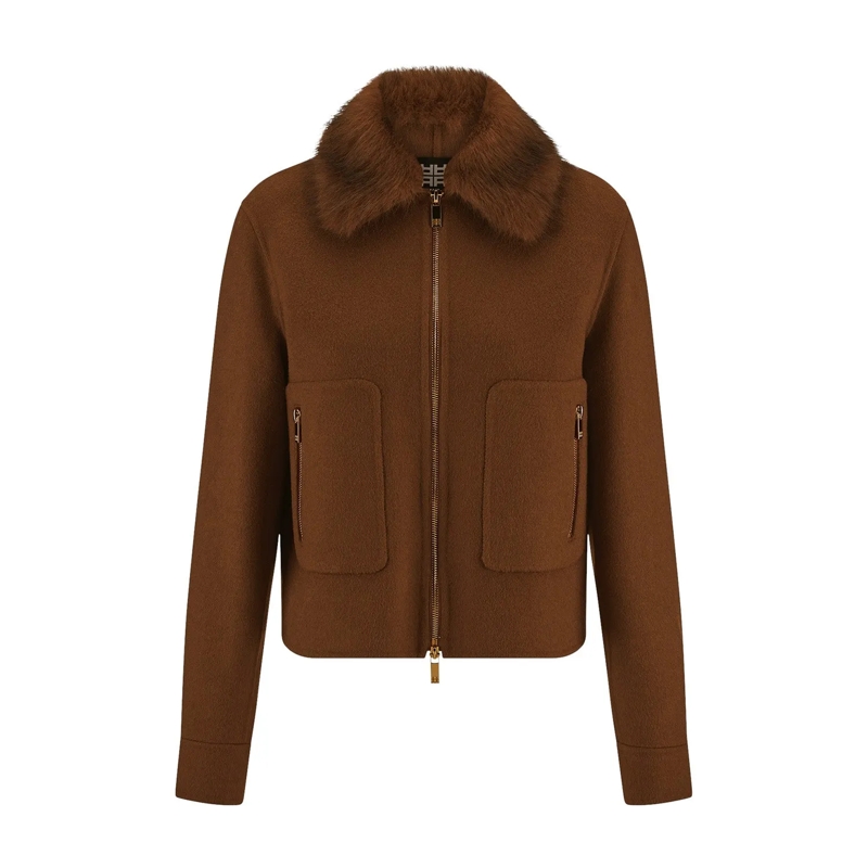 Riani Jacke Jacke aus Woll-Mix braun