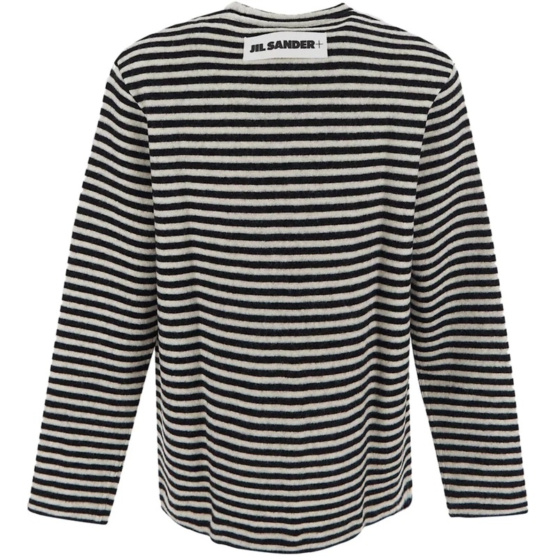 Jil Sander T-shirt Boiled Striped Wool Compact Jersey mehrfarbig(Image 2)