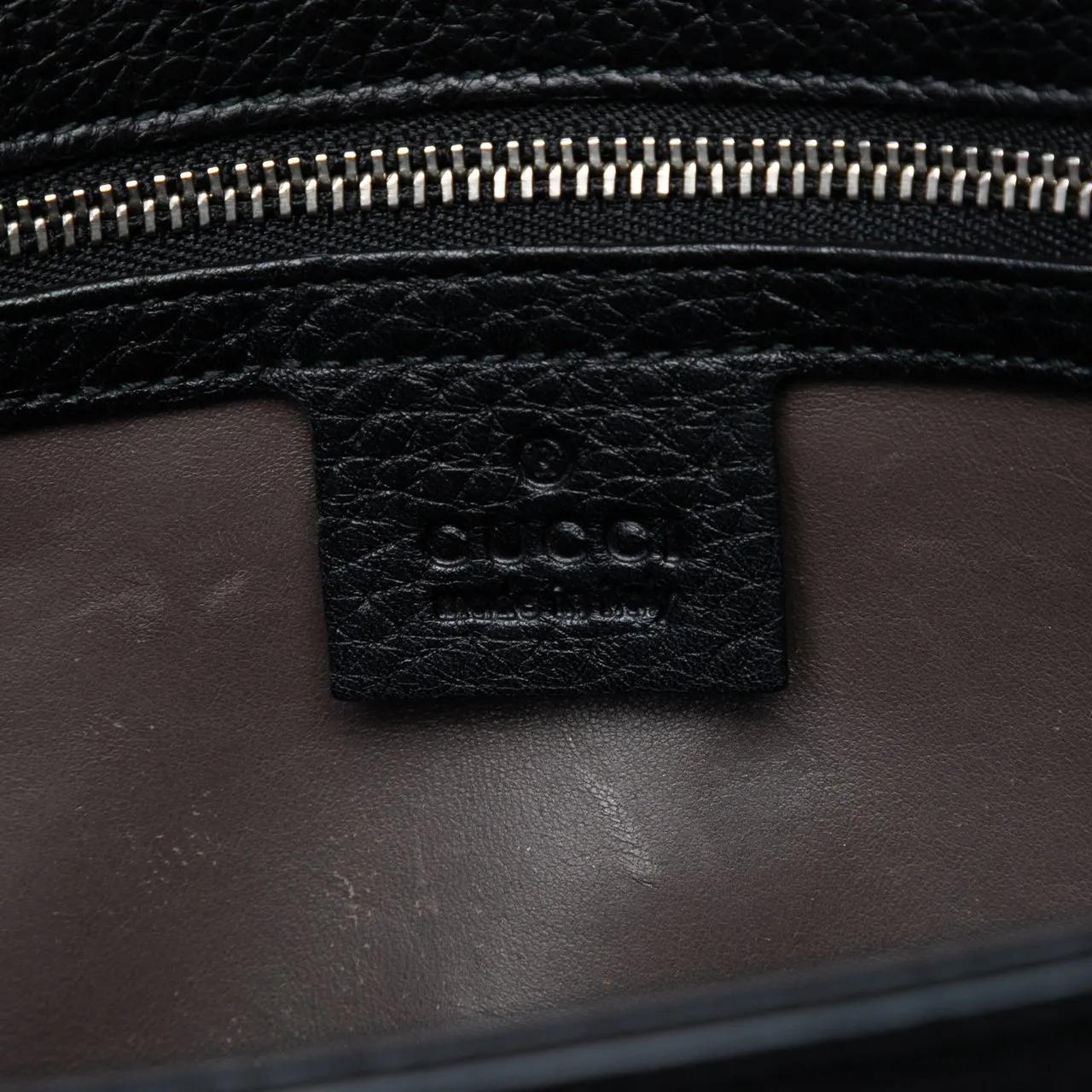 Thumbnail - Gucci Hobo Bags - Medium Studded Leather Miss Bamboo Crossbody - Gr. unisize - in Schwarz - für Damen