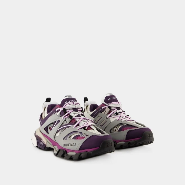 Balenciaga Track Sneakers Synthetic Grey Purple Grey Low Top Sneaker