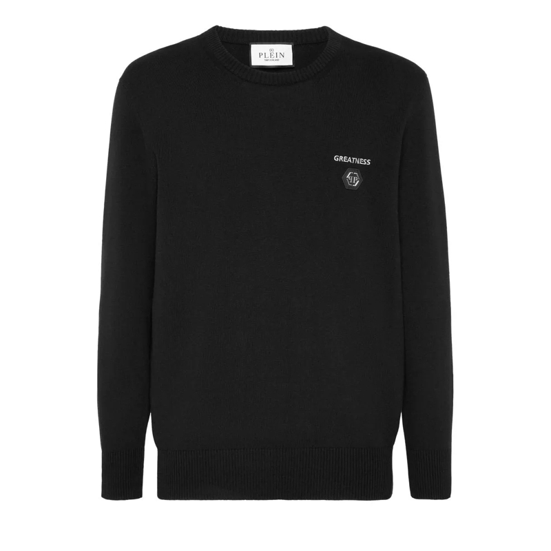 Philipp Plein Pullover Pullover Rundhalsausschnitt Ls Love schwarz
