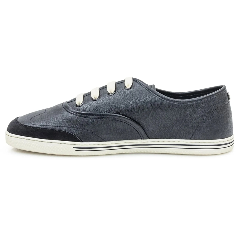 Dolce&Gabbana Low-Top-Sneaker Dolce & Gabbana Sneakers Vit Back in Pelle Blu dunkelblau(Image 4)
