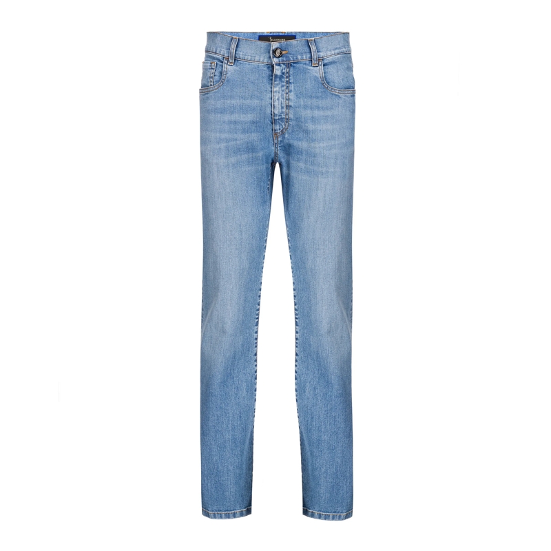 BILLIONAIRE Straight-Leg-Jeans Jeans Regular Fit Crest hell-blau