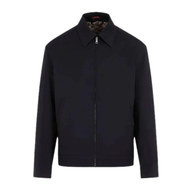 Gucci  Blouson Jacket With Subtle Logo Detail Black