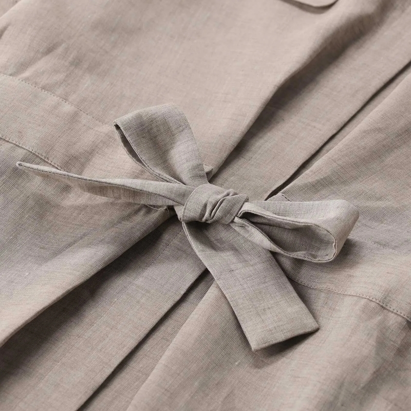 Fabiana Filippi Minikleid Midikleid aus Leinen braun(Image 5)