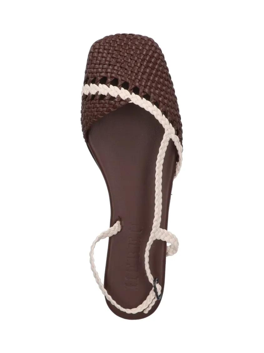 Thumbnail - Hereu Slipper & Pantoletten - "Rondaia" Slingback Mules – Brown - Gr. 37 (EU) - in Braun - für Damen