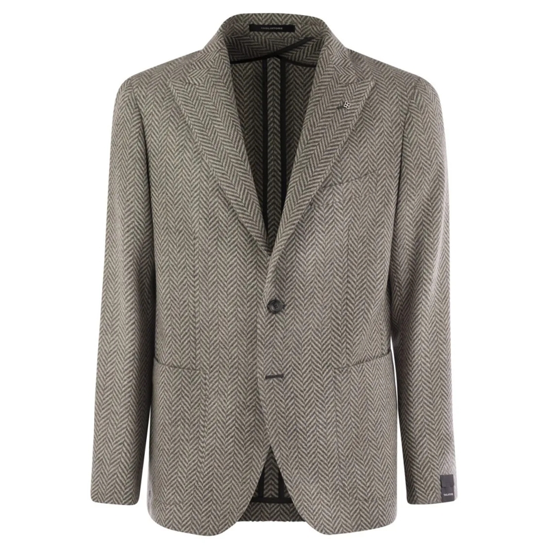 Tagliatore Blazer Wool And Cashmere Jacket Grey