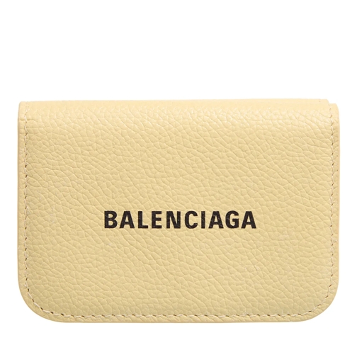 Balenciaga Mini Logo Cash Wallet Butter Yellow Vikbar plånbok