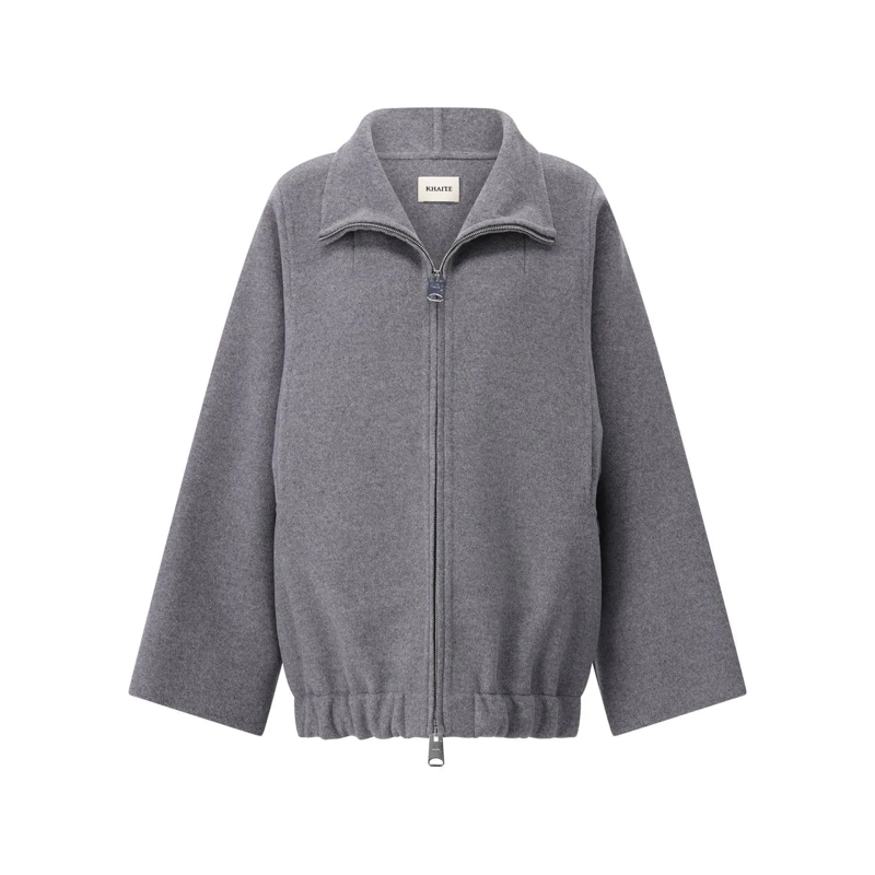 Khaite  Oversize-Jacke Garret mit Stehkragen Grau