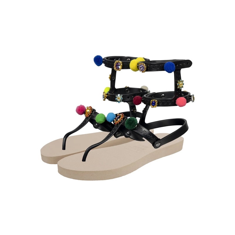 UZURII Flip Flops Zehentrenner Mondriaan Colorful Black sand(Image 2)