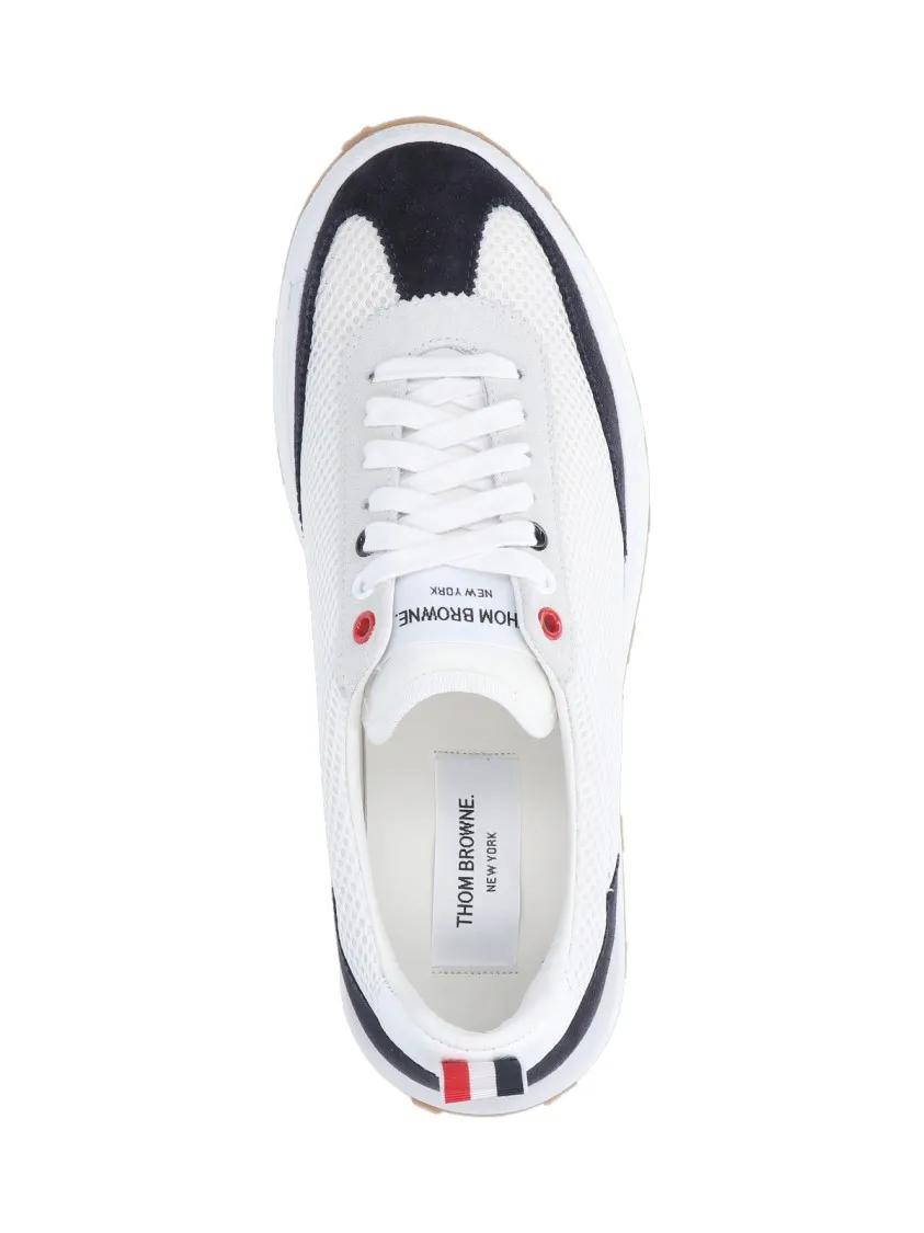 Thumbnail - Thom Browne Low-Top Sneaker - "Tech Runner" Sneakers – Blue/White - Gr. 7 - in Weiß - für Damen