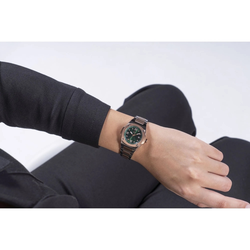 GC Quarzuhr Quarz Tages- Und Datumsuhr Gc Coussin Shape Mini grün(Image 2)