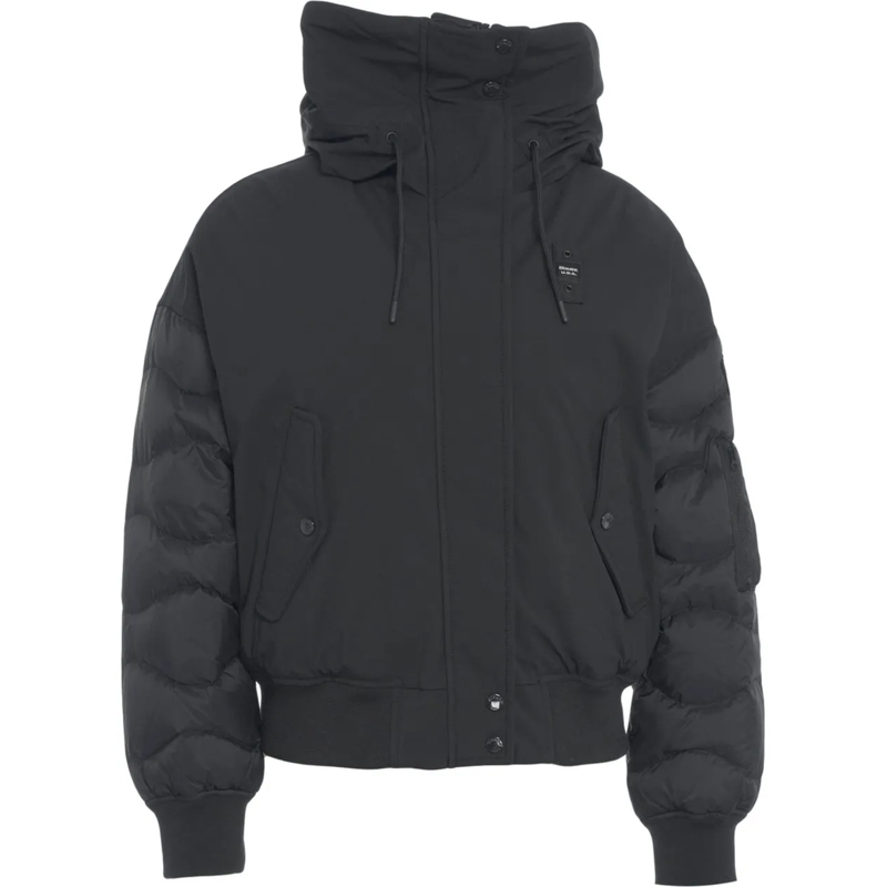 Blauer Mini-robe Bomber down jacket 'Harley' schwarz