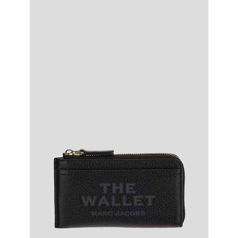Marc Jacobs Kartenhalter Textured Calfskin Wallet With Gold-Tone Detailing Black(Image 2)