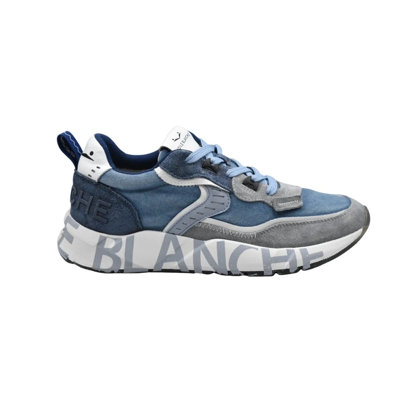 Voile Blanche Lage-top sneaker Sneakers In Grey-Indigo With Laced Closure Blue
