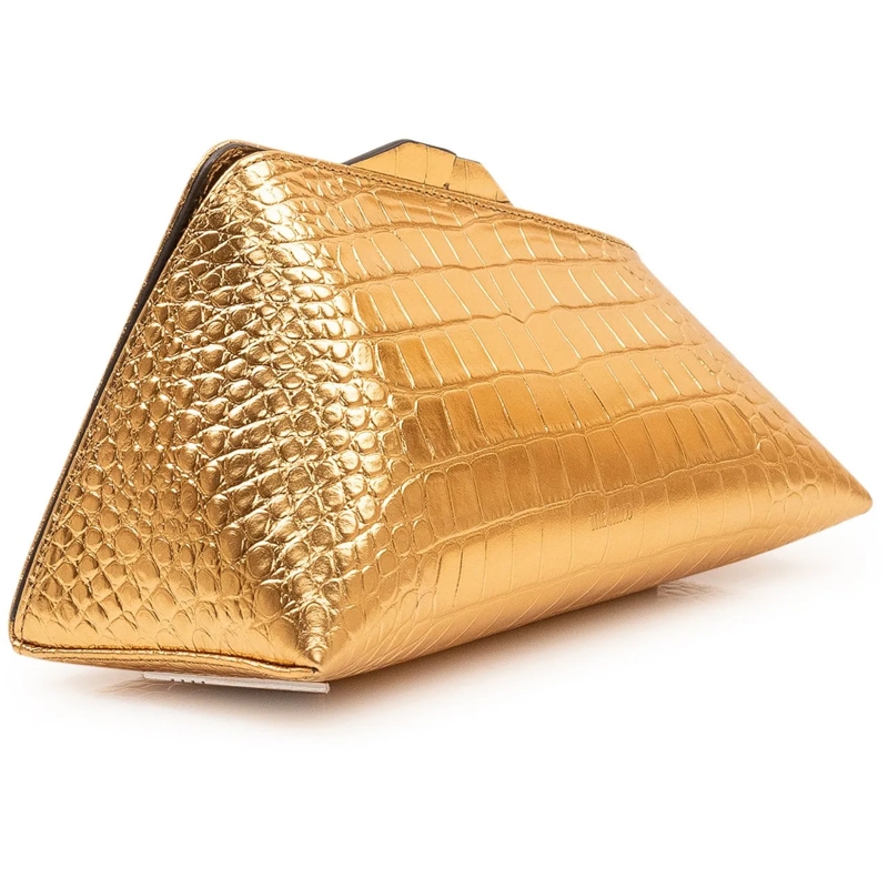 The Attico Clutch Clutch 8.30PM con Motivo Coccodrillo gold(Image 2)