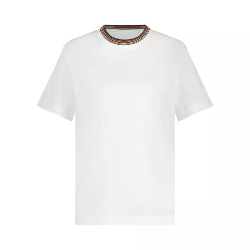 Paul Smith T-Shirt mit gestreiftem Kragen 48104191230298 Weiß 