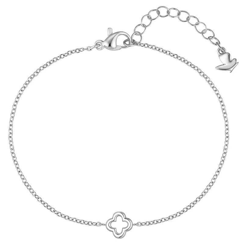 Glanzstücke München Armband Edelstahl Armband Kleeblatt silber