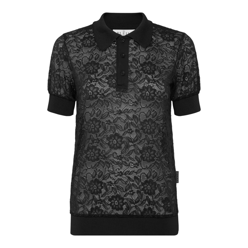 Philipp Plein Top Poloshirt schwarz