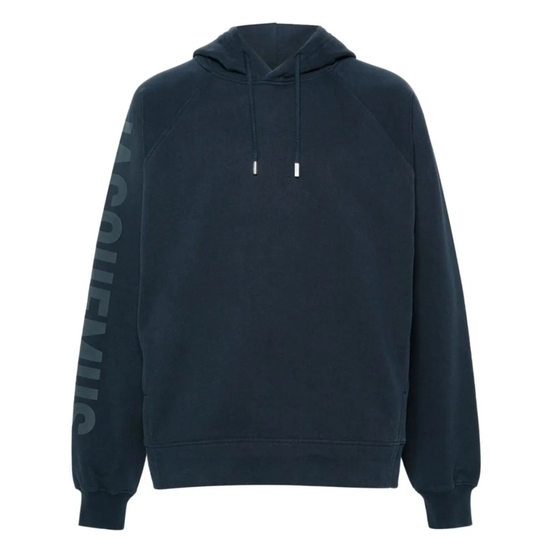 Jacquemus  Prussian Blue Cotton Jersey Hoodie Black