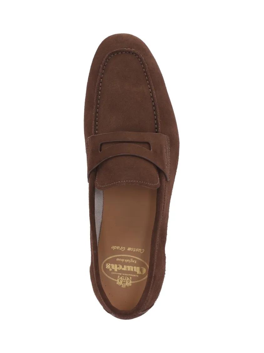 Thumbnail - Church's Loafer - Brown Suede Slip-On Moccasins - Gr. 7_5 - in Braun - für Damen