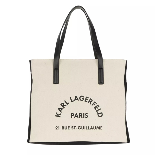 Karl Lagerfeld K/Rue Lagerfeld Canvas Beachbag Natural Draagtas