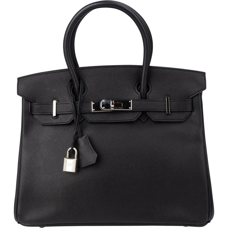 Hermès Tote Hermes Noir Epsom Leather Birkin 30 Handbag schwarz