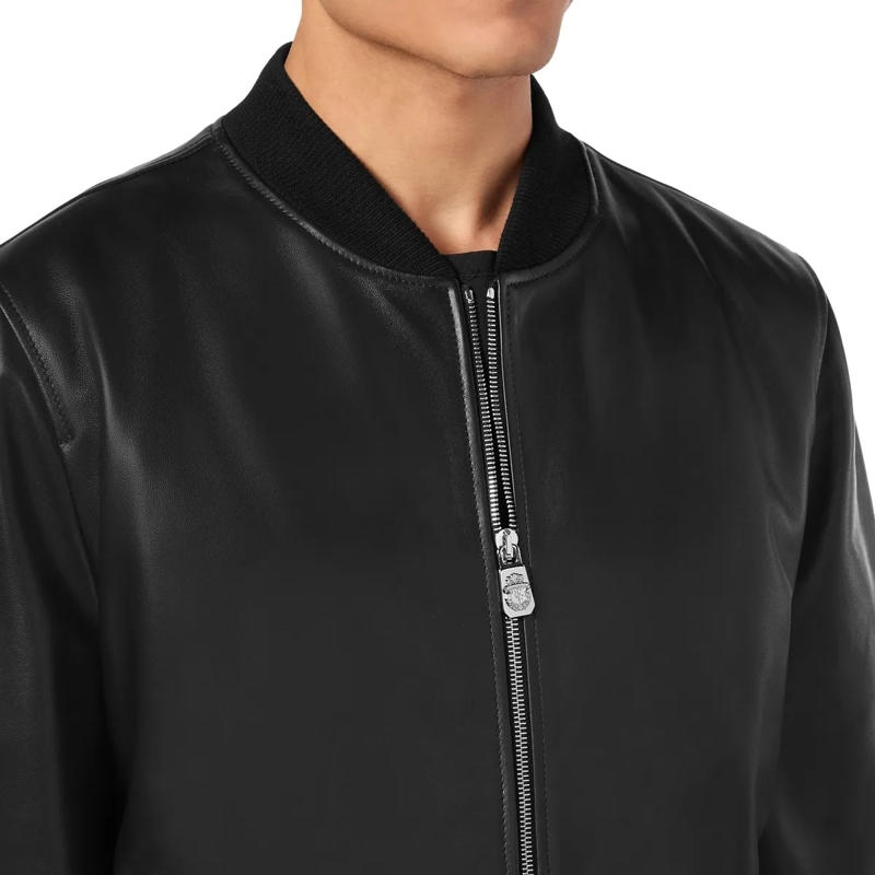 BILLIONAIRE Daunenjacke Lederjacke schwarz(Image 4)