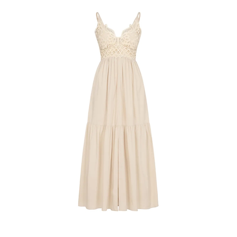 Claire Luise Maxikleid Kleid beige