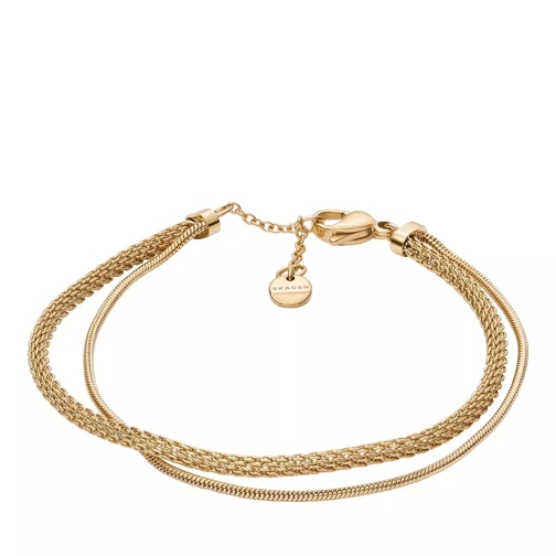 Skagen Merete Stainless Steel Multi Strand Chain Bracelet Gold Armband