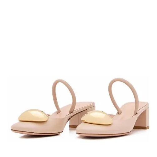 Gianvito Rossi Leather Slingback Neutrals Pantofola ballerina