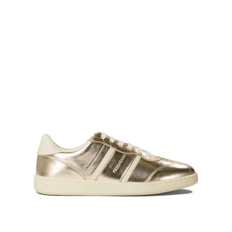 Salvatore Ferragamo Lage-top sneaker Achille Sneakers Gold