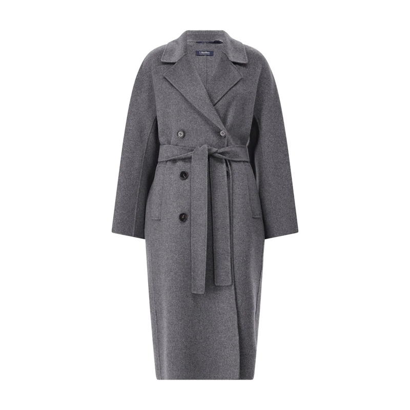 S Max Mara Übergangsmantel Mantel Paul aus Wolle Grau