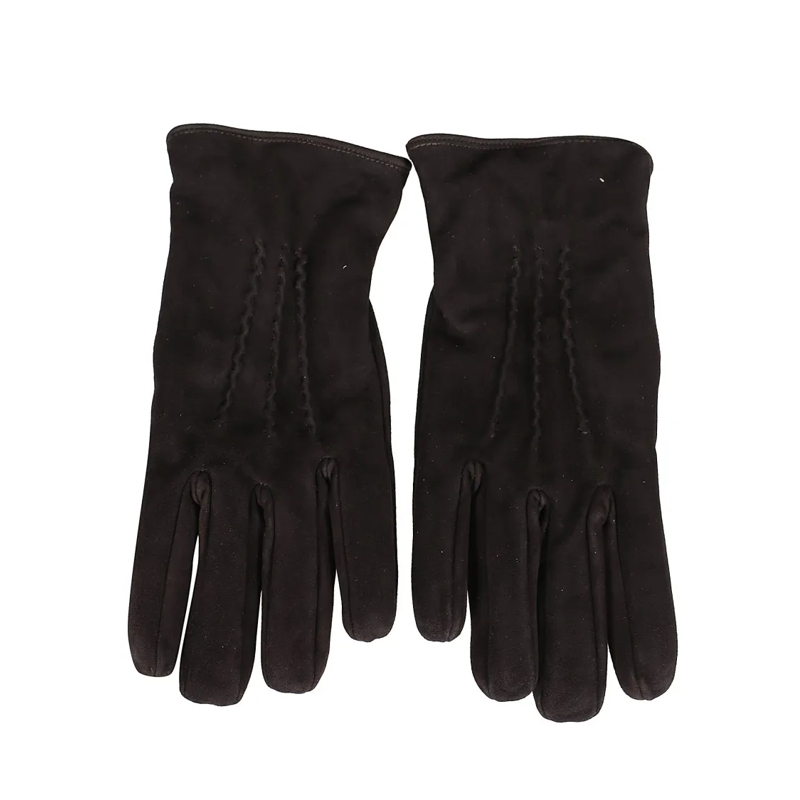 Lardini Gants Suede/Cashmere Blend Gloves Brown