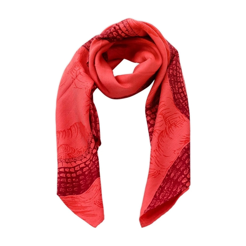 Friendly Hunting Écharpe légère Tuch aus Seide Rot