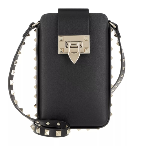 Valentino Garavani Rockstud Phone Case Black Sac pour téléphone portable