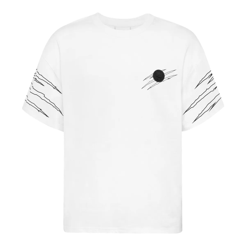 Plein Sport T-Shirt T-Shirt Rundhalsausschnitt Ss Scratch weiss