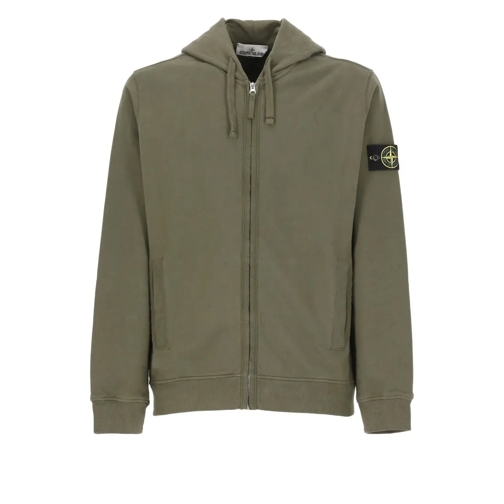 Stone Island Hoodie Sweatshirt With Logo Green