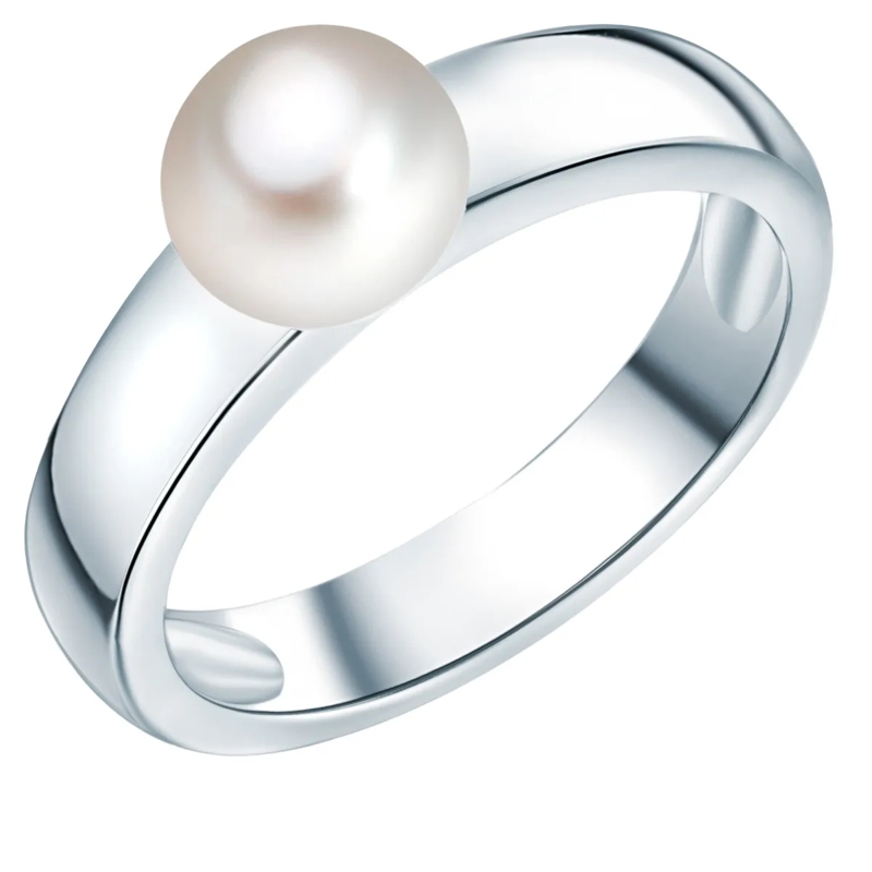 Valero Pearls Ring Sterling Silber Perlen-Ring Süßwasser-Zuchtperle silber