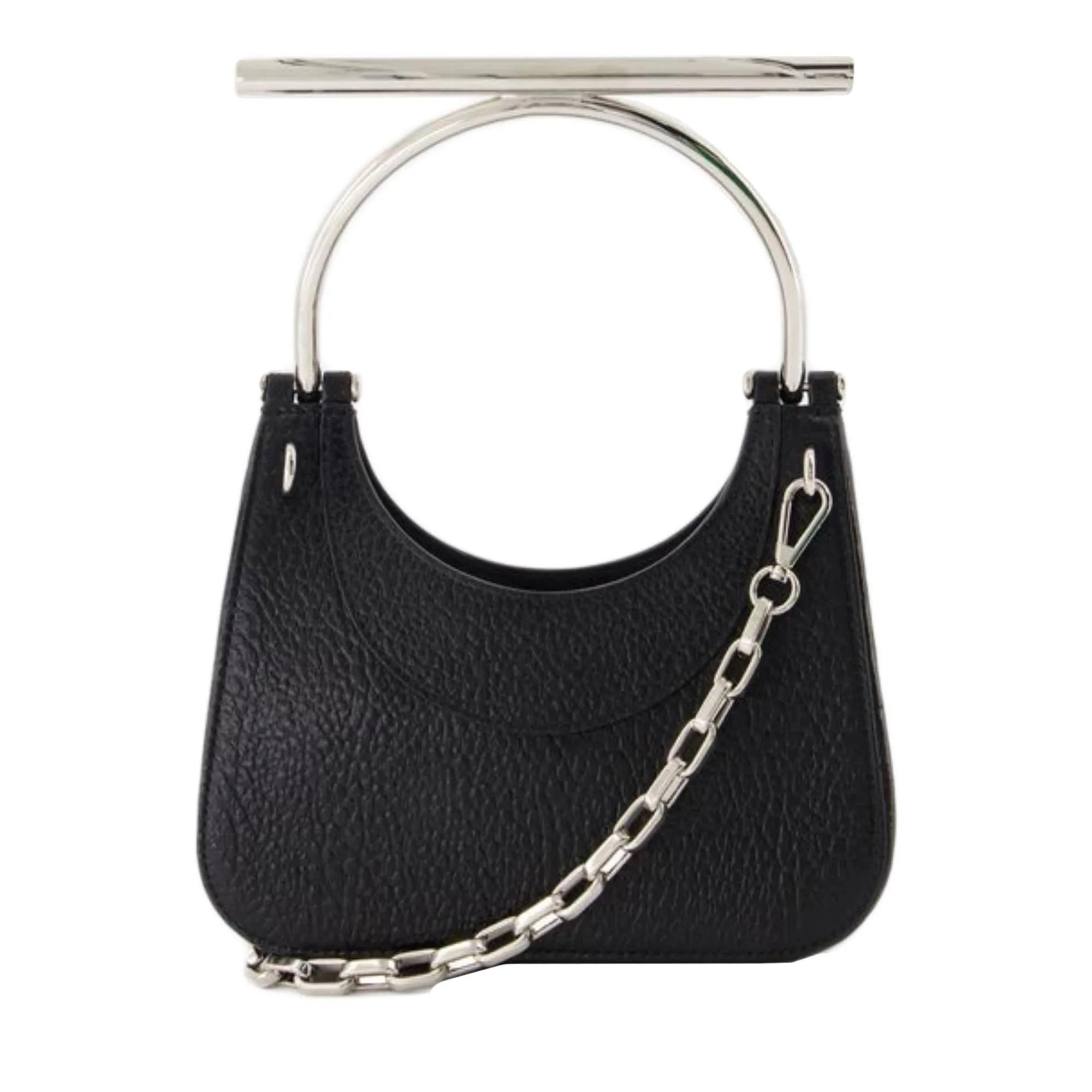 alexander mcqueen Hobo bags Mini Cross Bar Purse Leather Black in zwart