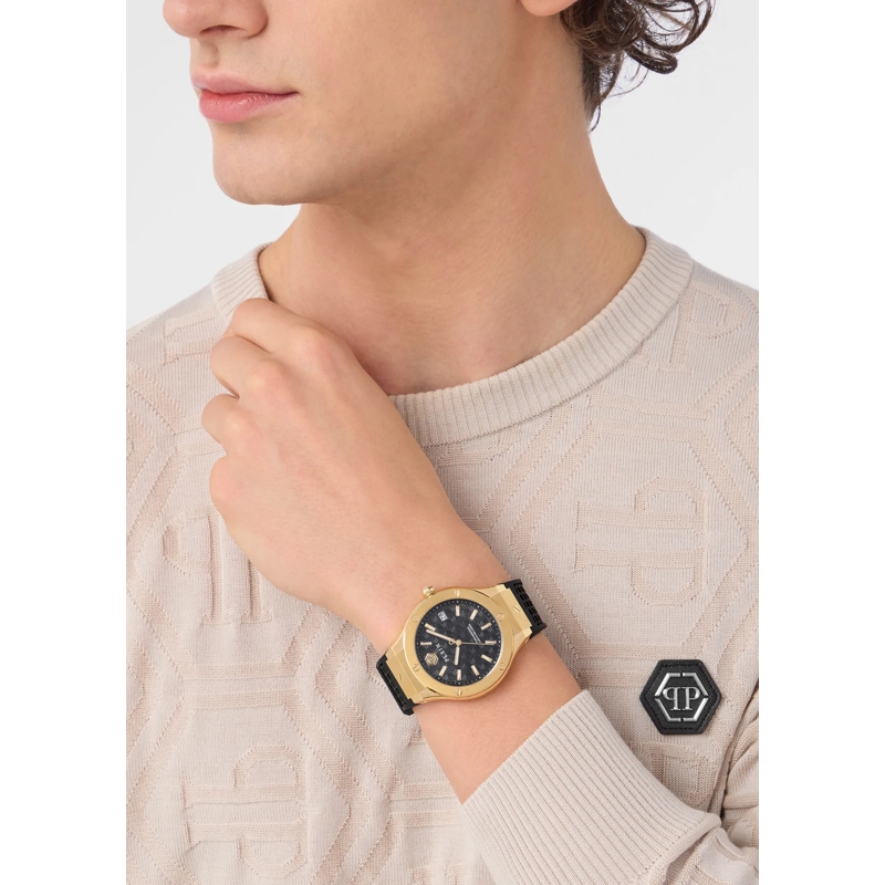 Philipp Plein Quarzuhr Quarz-Analoguhr Plein Underdog gold(Image 4)