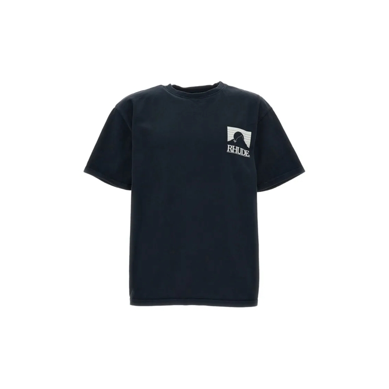 Rhude T-shirt Relaxed Fit Cotton Jersey T-Shirt Black