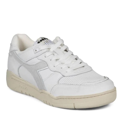 Diadora 90S Inspired Leather And Suede Sneakers White Low-Top Sneaker