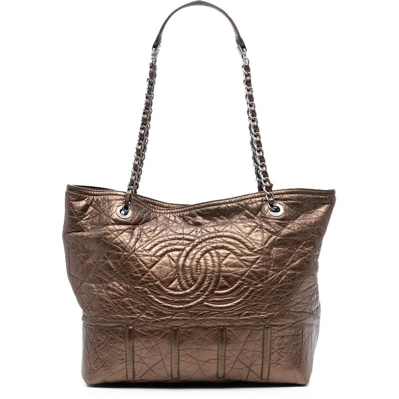 Chanel Shopper Distressed Calfskin Shopping In Moscow Tote braun