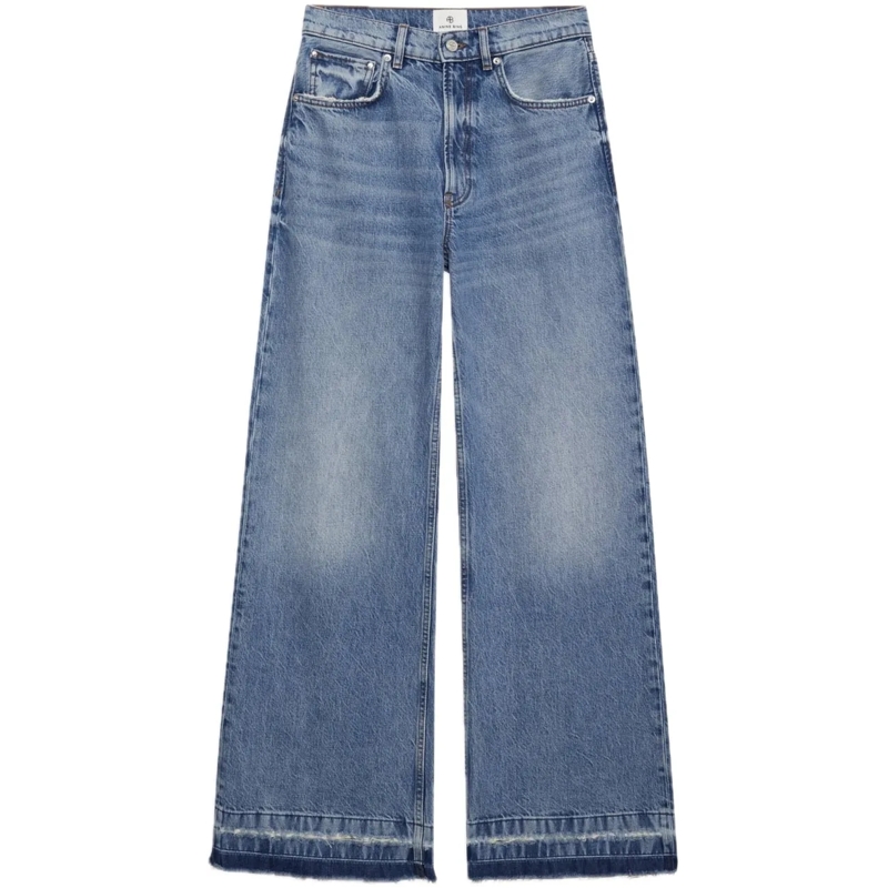 Anine Bing Jeans mit geradem Bein jeans lewis blau