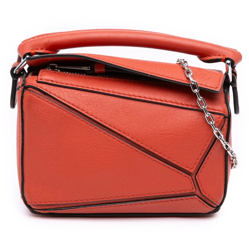 Loewe Sac à bandoulière Nano Calfskin Puzzle Satchel orange