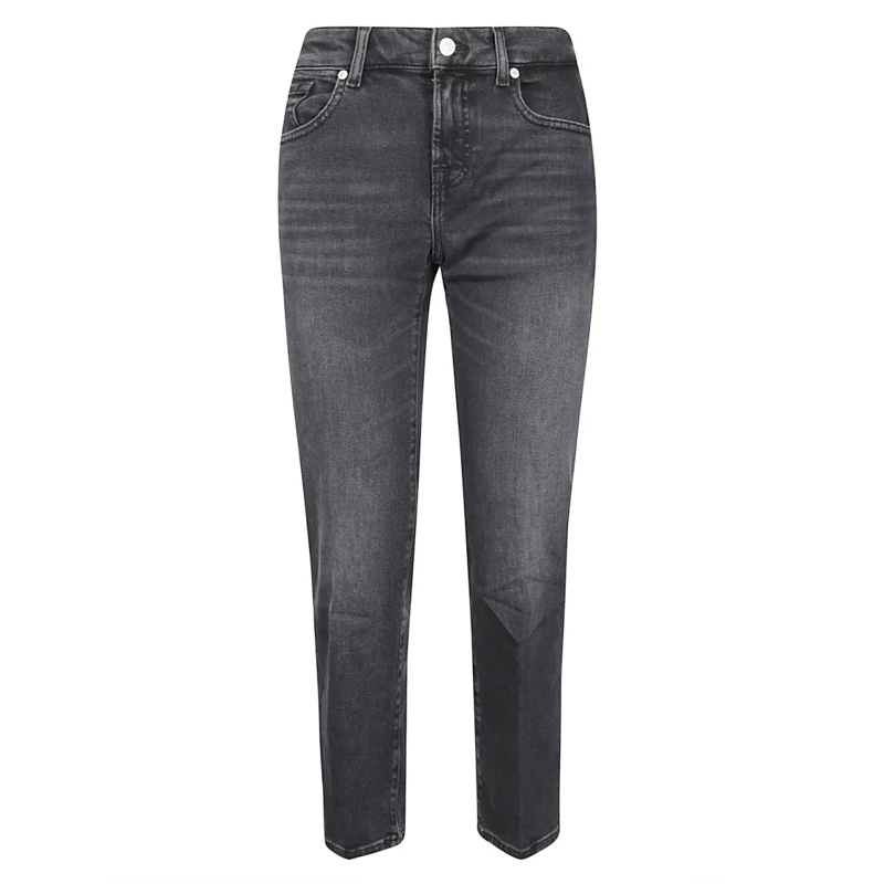 Seven for all Mankind Jeans Calie Straight Ankle Bottomline Jeans Grey
