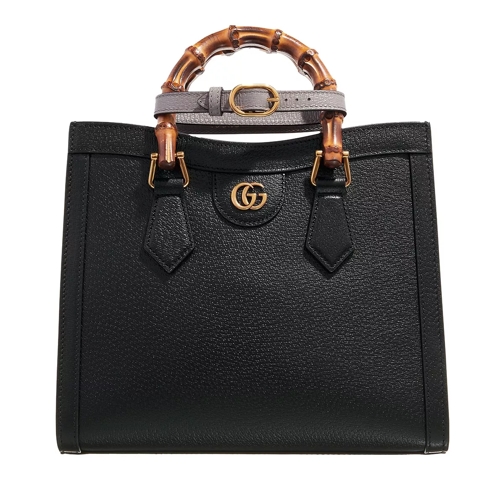 Gucci Small Diana Shopper Black Leather Crossbody Bag
