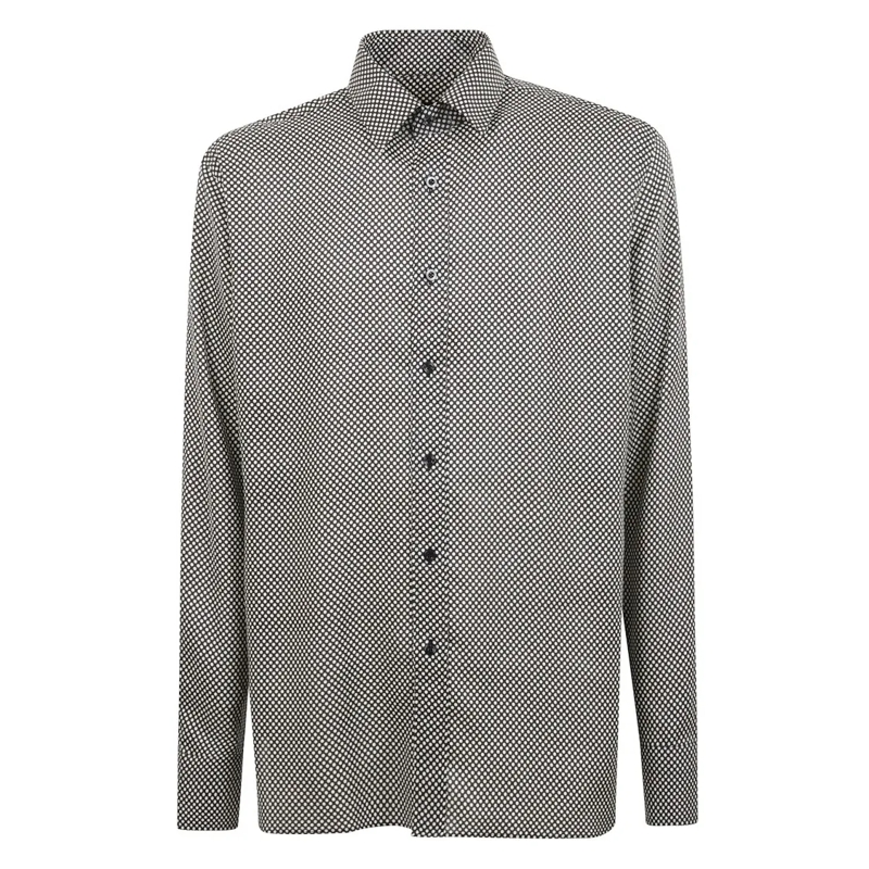Tom Ford Hemd Polka Dot Lyocell Shirt Grey