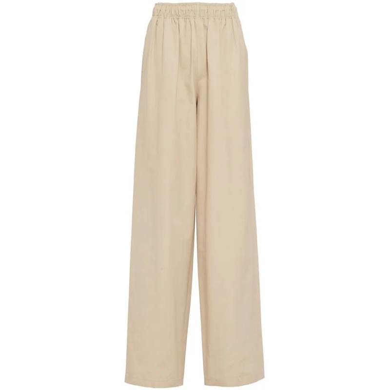 Prada  Triangle Logo Trousers Neutrals